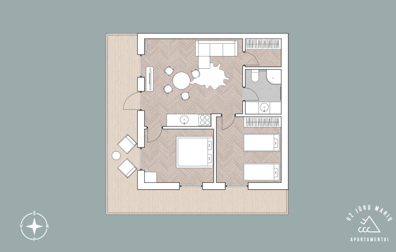 Uz Juru Mariu Apartment Juodkrante Bagian luar foto